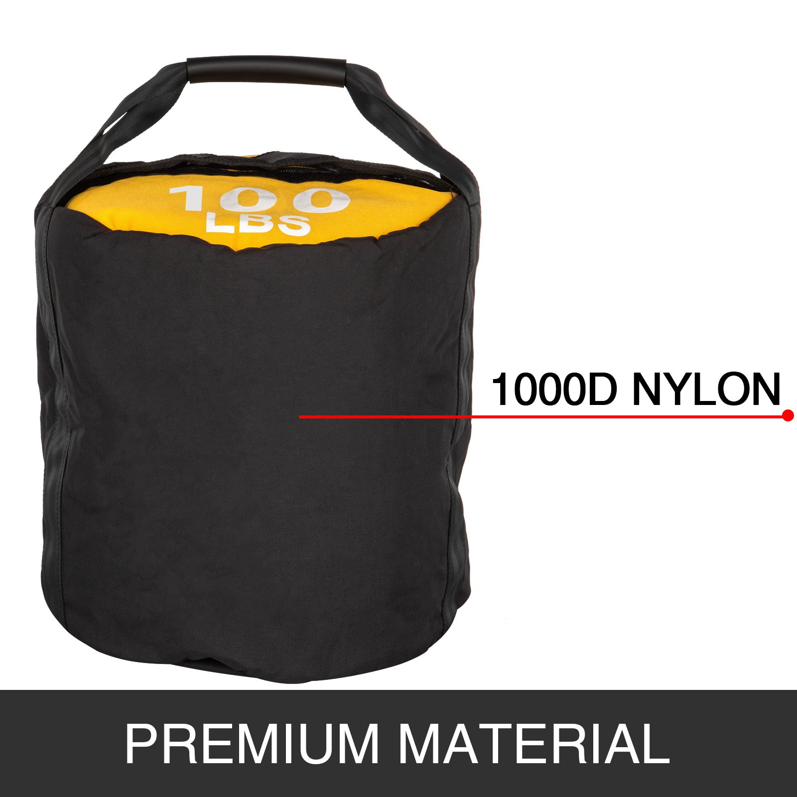 DENEST Strongman Sandsack 100LBS | Trainingssandbag Für Fitness & CrossTraining | Ohne Sand