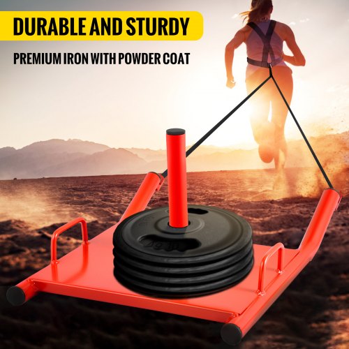VEVOR Weight Sled Push Pull Heavy High Training Sled Drag Fitness HD