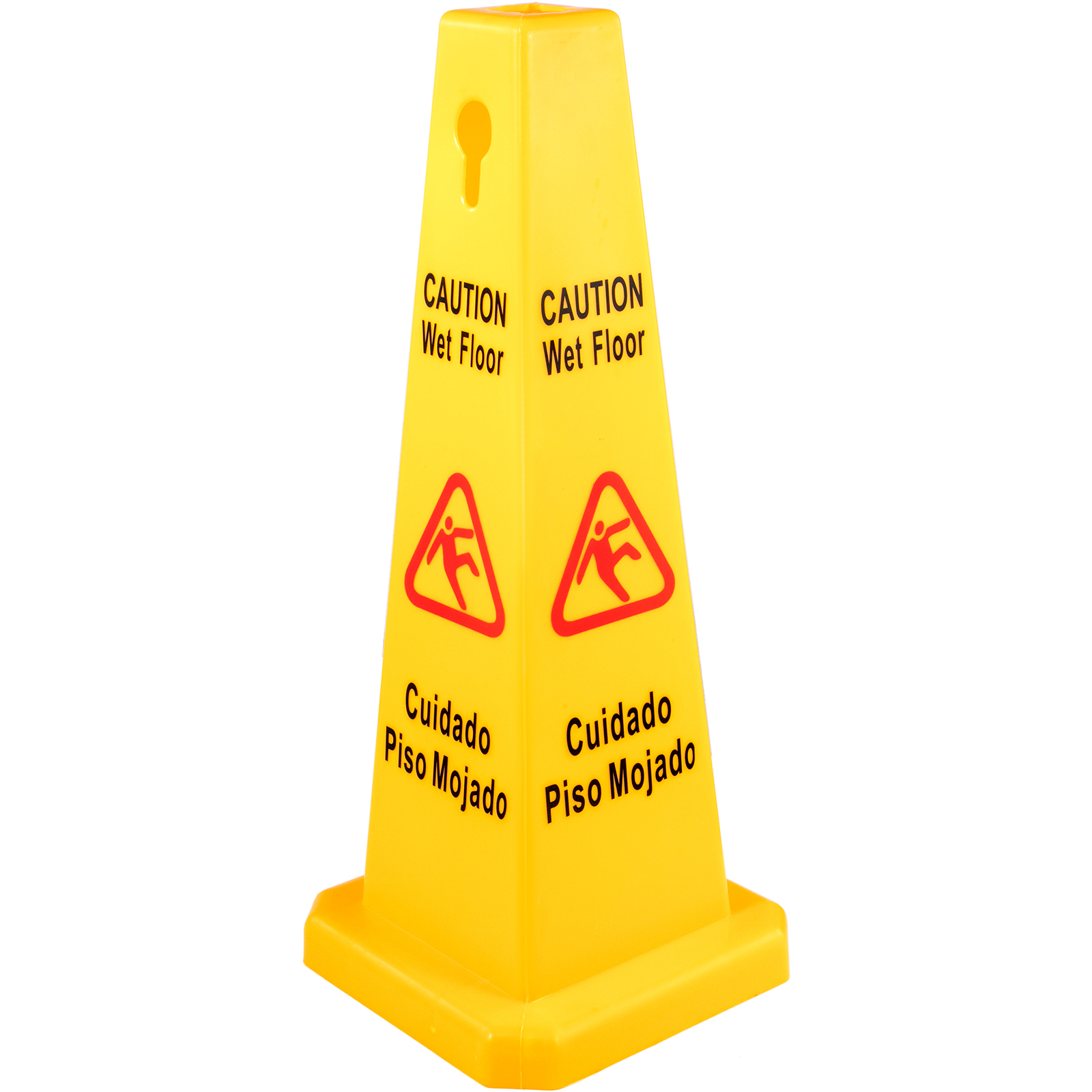 Wet Floor Sign Caution Wet Floor Yellow Floor Wet Sign 4 Sided Cone Sign 6PCS VEVOR US