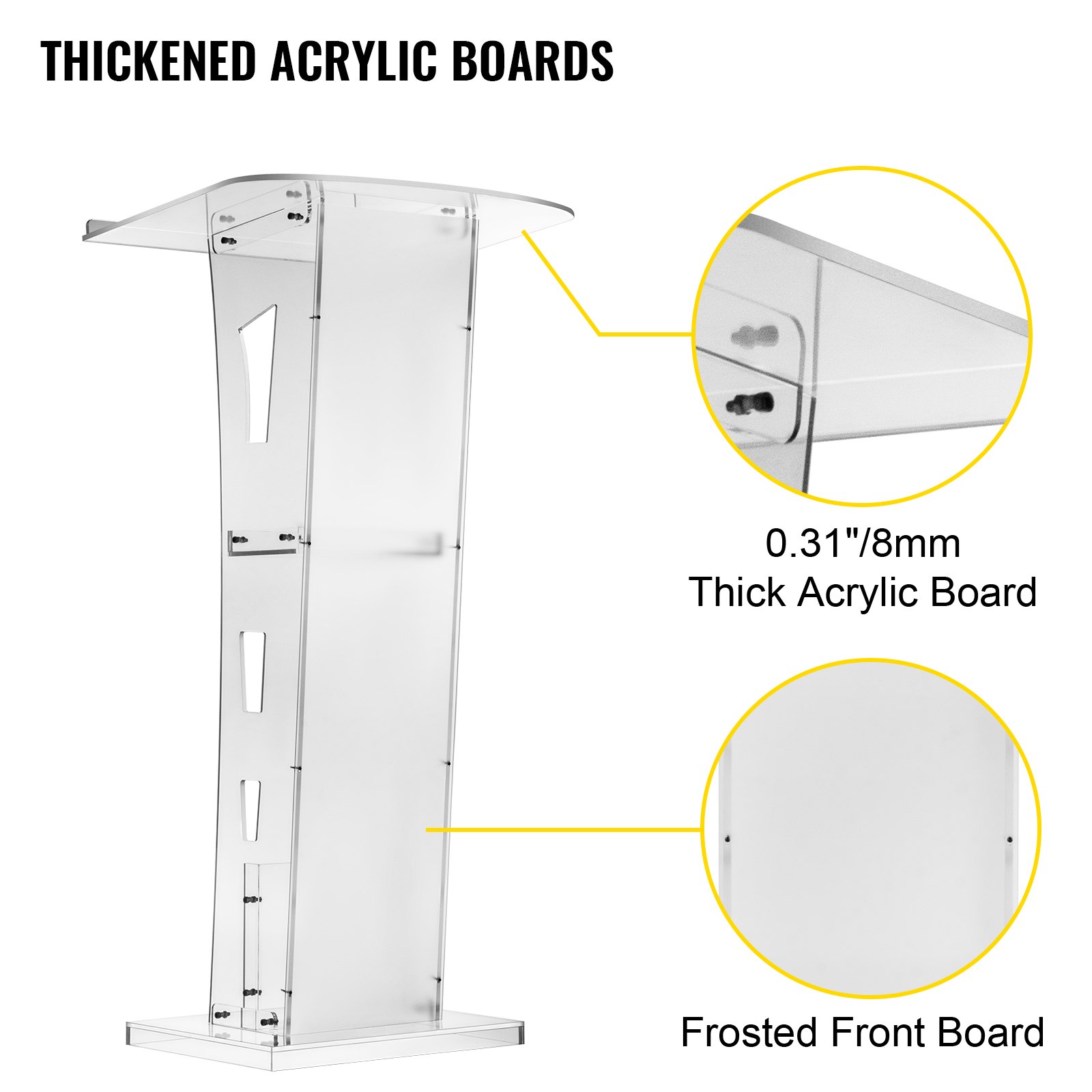 Vevor Acrylic Podium Plexiglass Podium M Tall Acrylic Pulpits For Churches Vevor Au