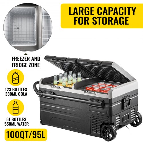 VEVOR Portable Car Freezer, 100 Quart Portable Refrigerator Freezer