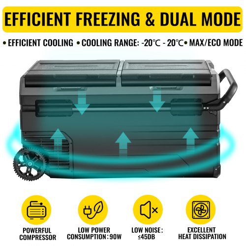 VEVOR Portable Car Freezer, 100 Quart Portable Refrigerator Freezer