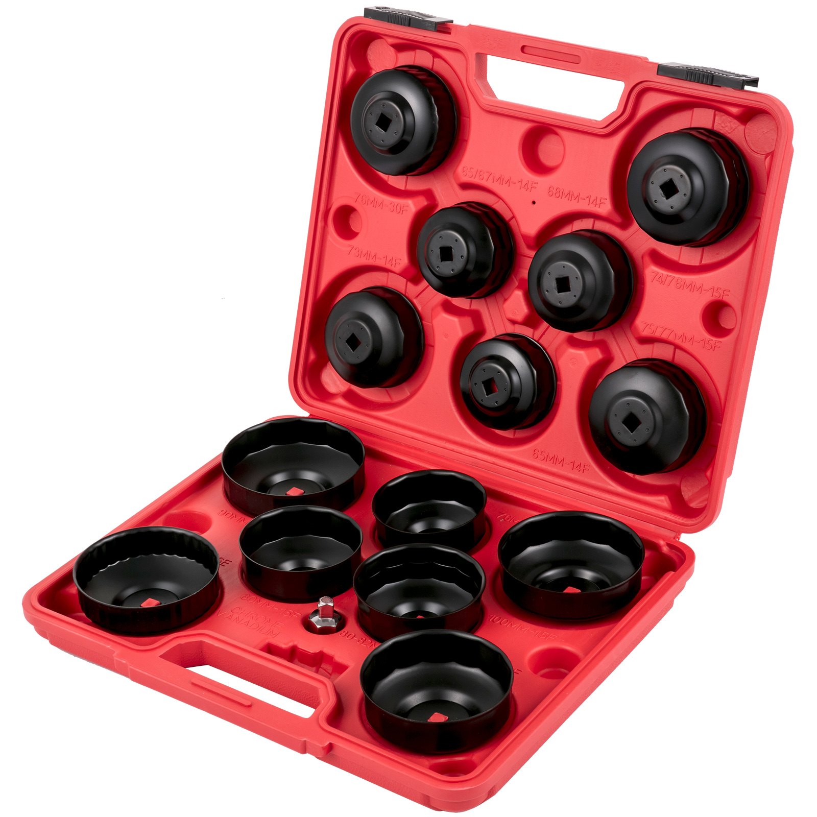 VEVOR Oil Filter Socket Set, 14 Pcs Oil Filter Wrench Set, Sturdy Steel