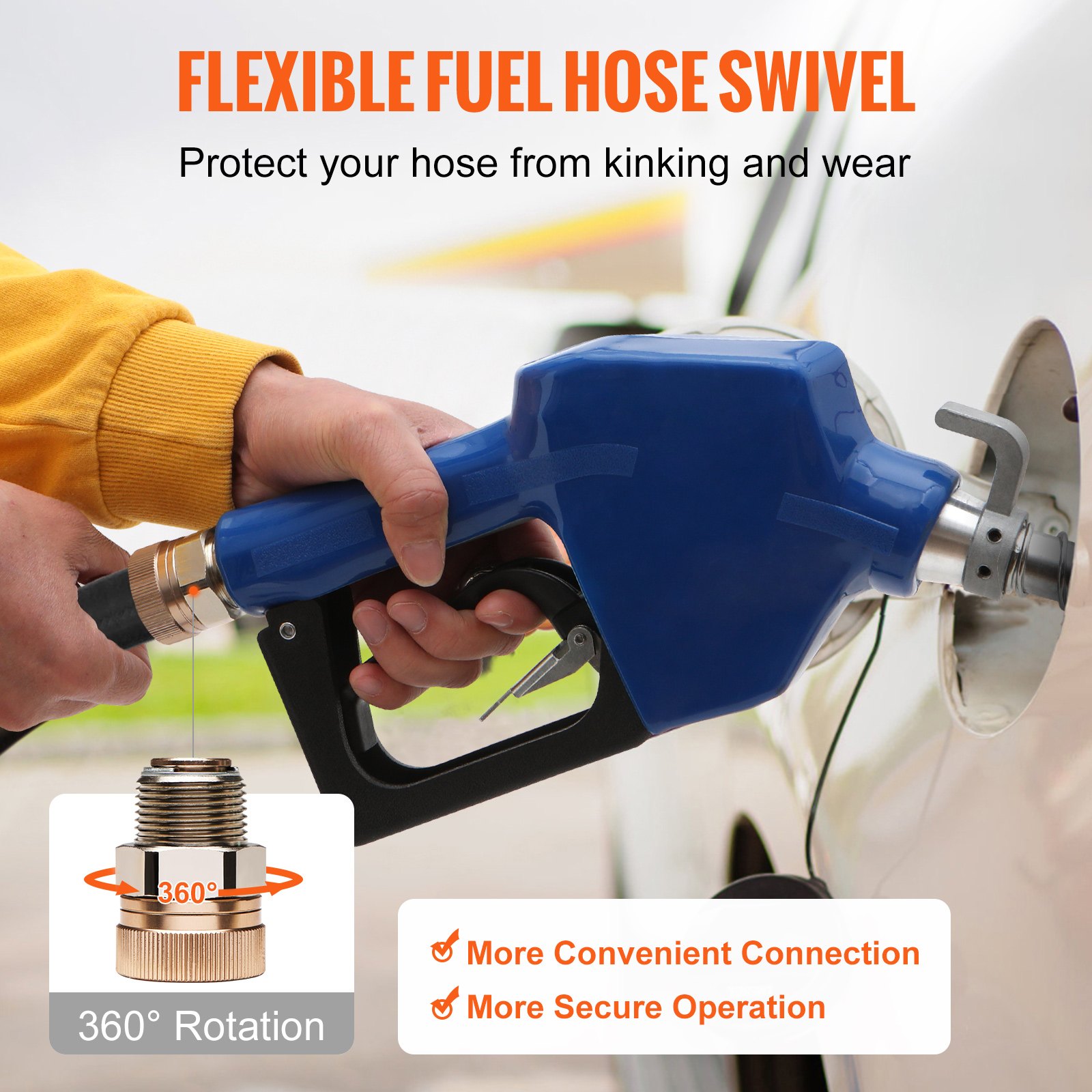 VEVOR Automatic Fuel Nozzle Shut Off Fuel Refilling 3/4" NPT 13/16