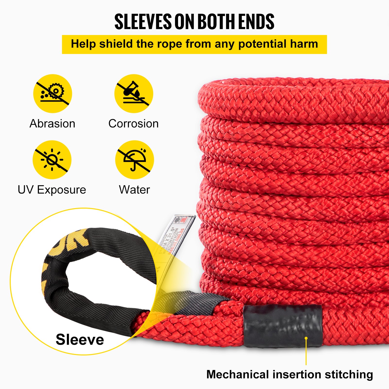 VEVOR Kinetic Energy Recovery Rope Tow Rope 1