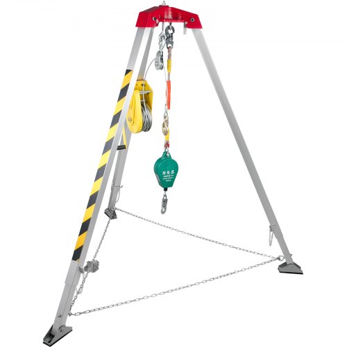 VEVOR Confined Space Tripod 1800lbs Winch and 8' Legs Confined Space ...