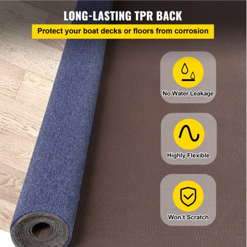 VEVOR Deep Blue Marine Carpet 6 ft x 36 ft Marine Carpeting Marine