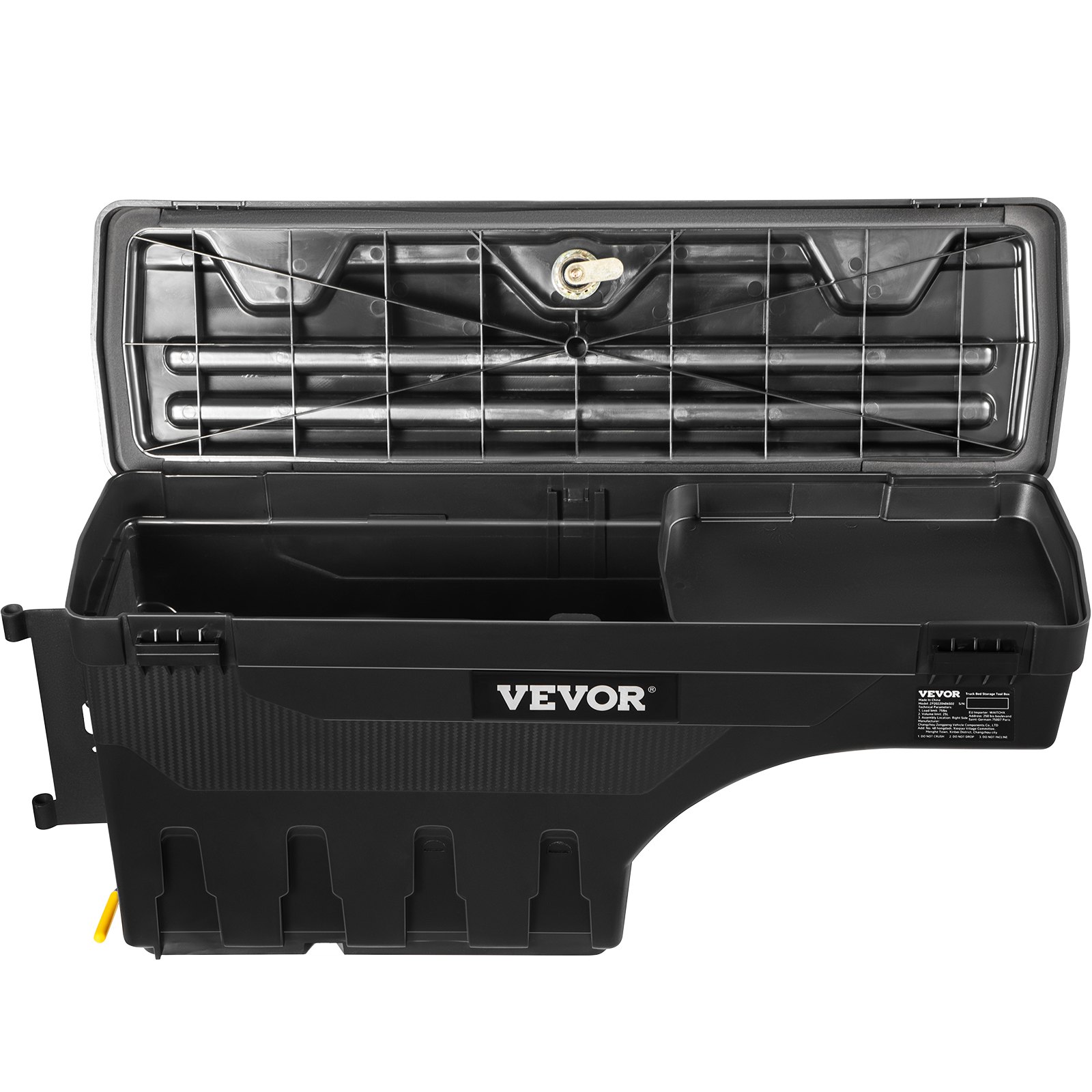 VEVOR Truck Bed Storage Box, Lockable Lid, Waterproof ABS Wheel Well