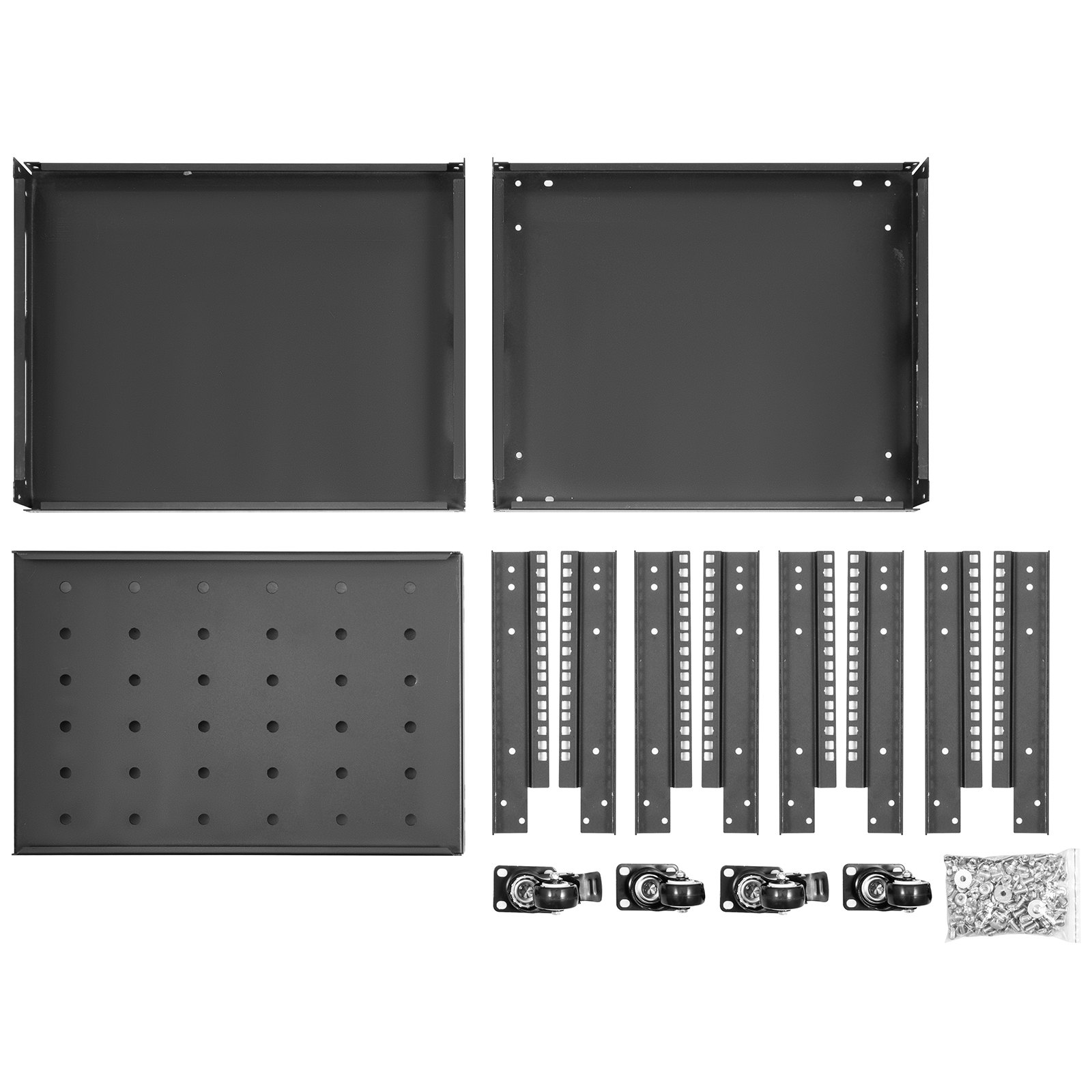 VEVOR Server Rack, 12U Open Frame Rack, 4-Post IT Server Network Relay ...