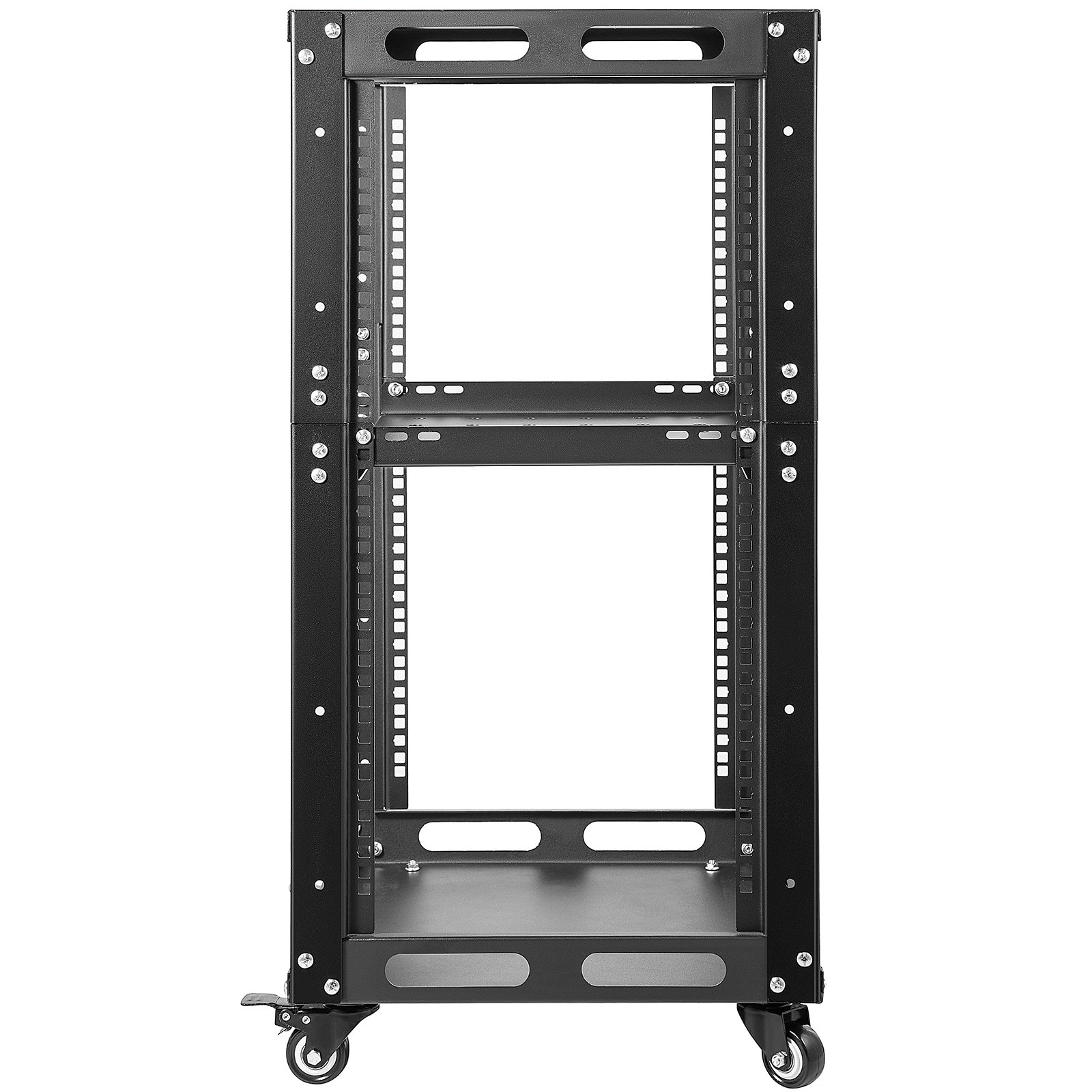 VEVOR Server Rack, 15U 19'' Open Frame Rack, 4Post IT Server Network