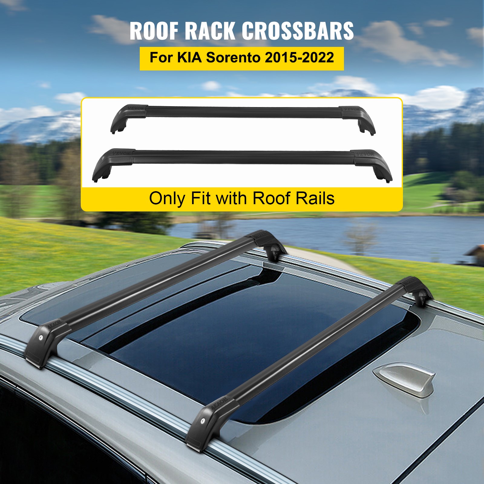 Roof Rack For KIA Sorento 20152022 Baggage Luggage Carrier Cross Bar