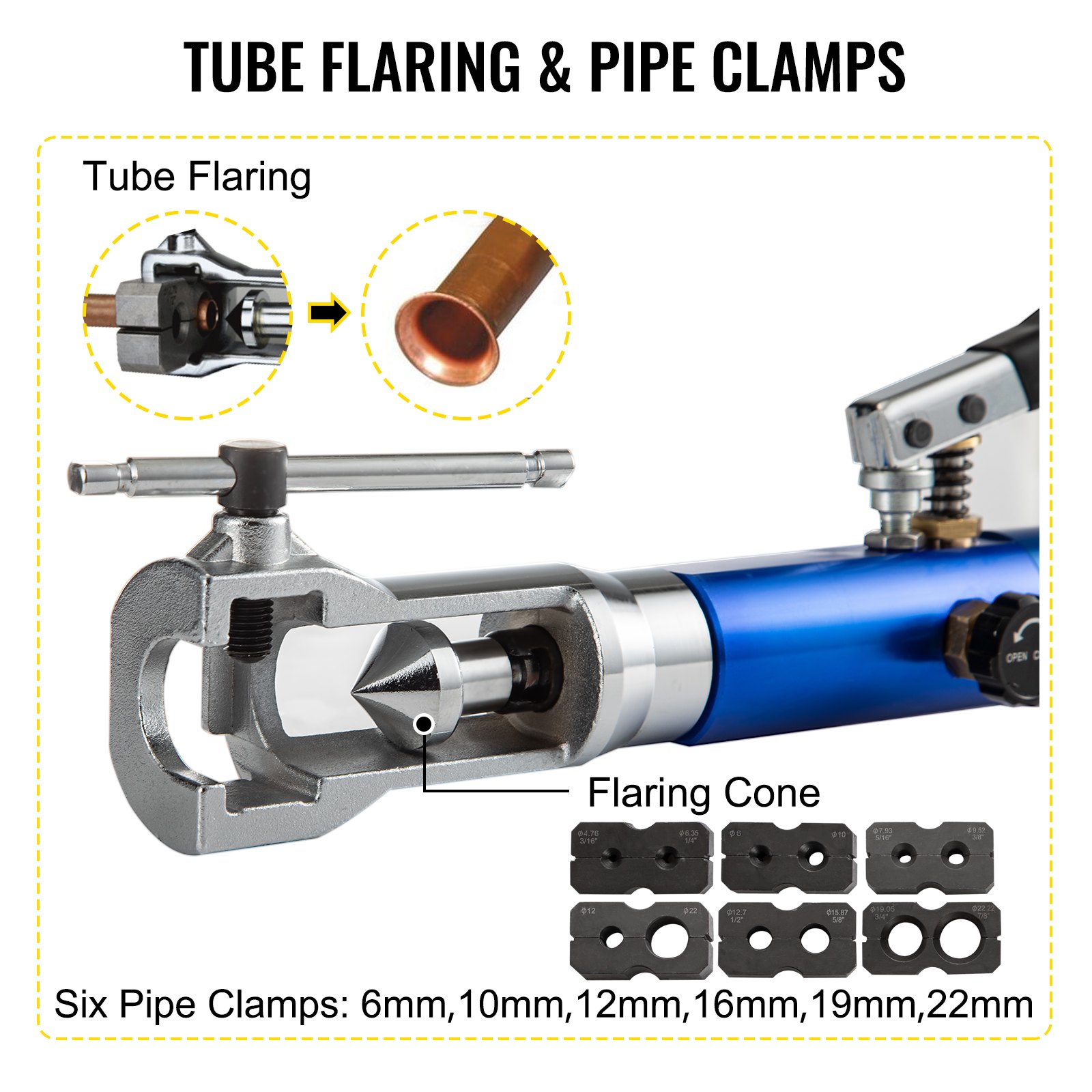 VEVOR Hydraulic Flaring Tool Kit with Tube Cutter Flare Tool Kit