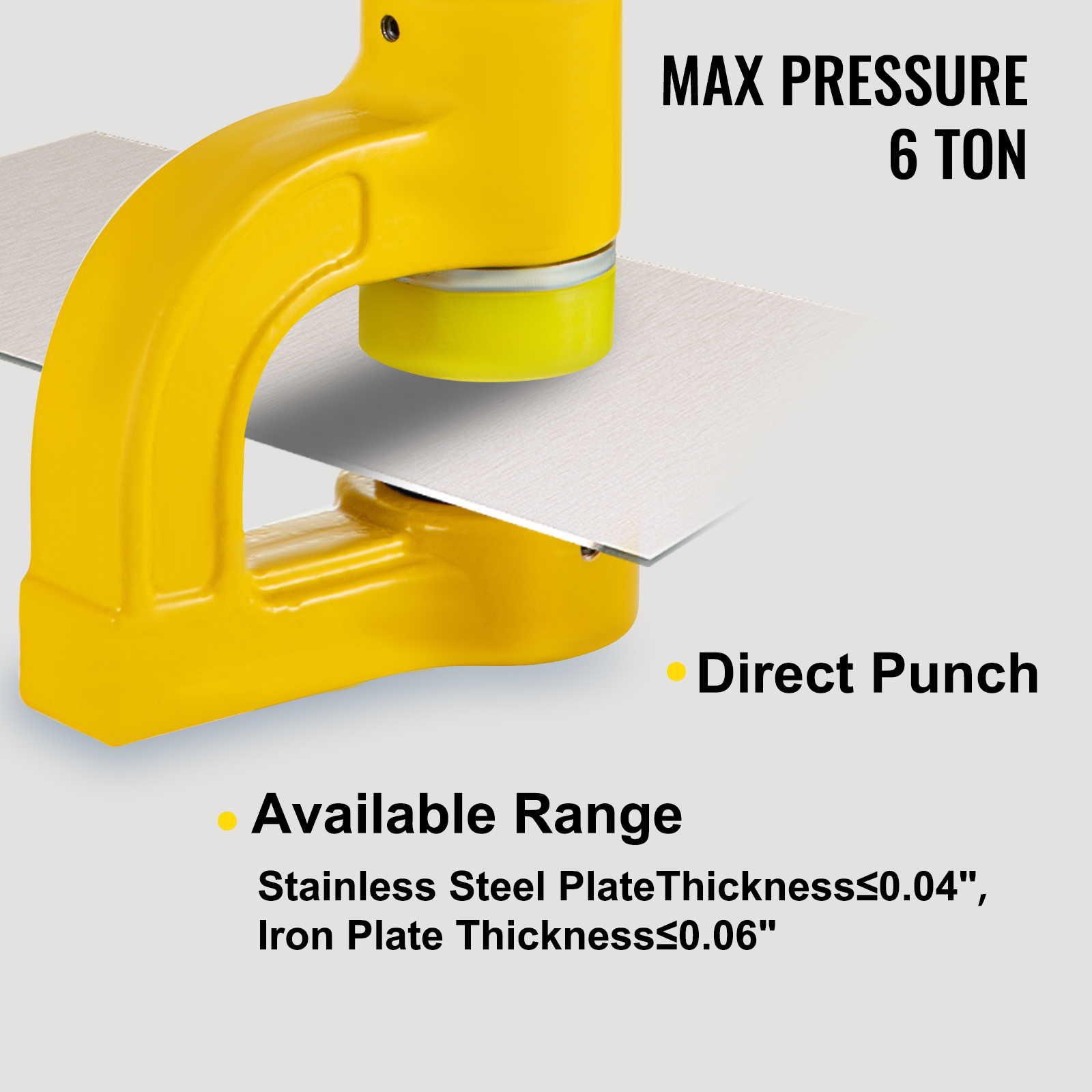 VEVOR Hydraulic Hole Punching Machine, 6 Ton Manual Hole Digger Punch