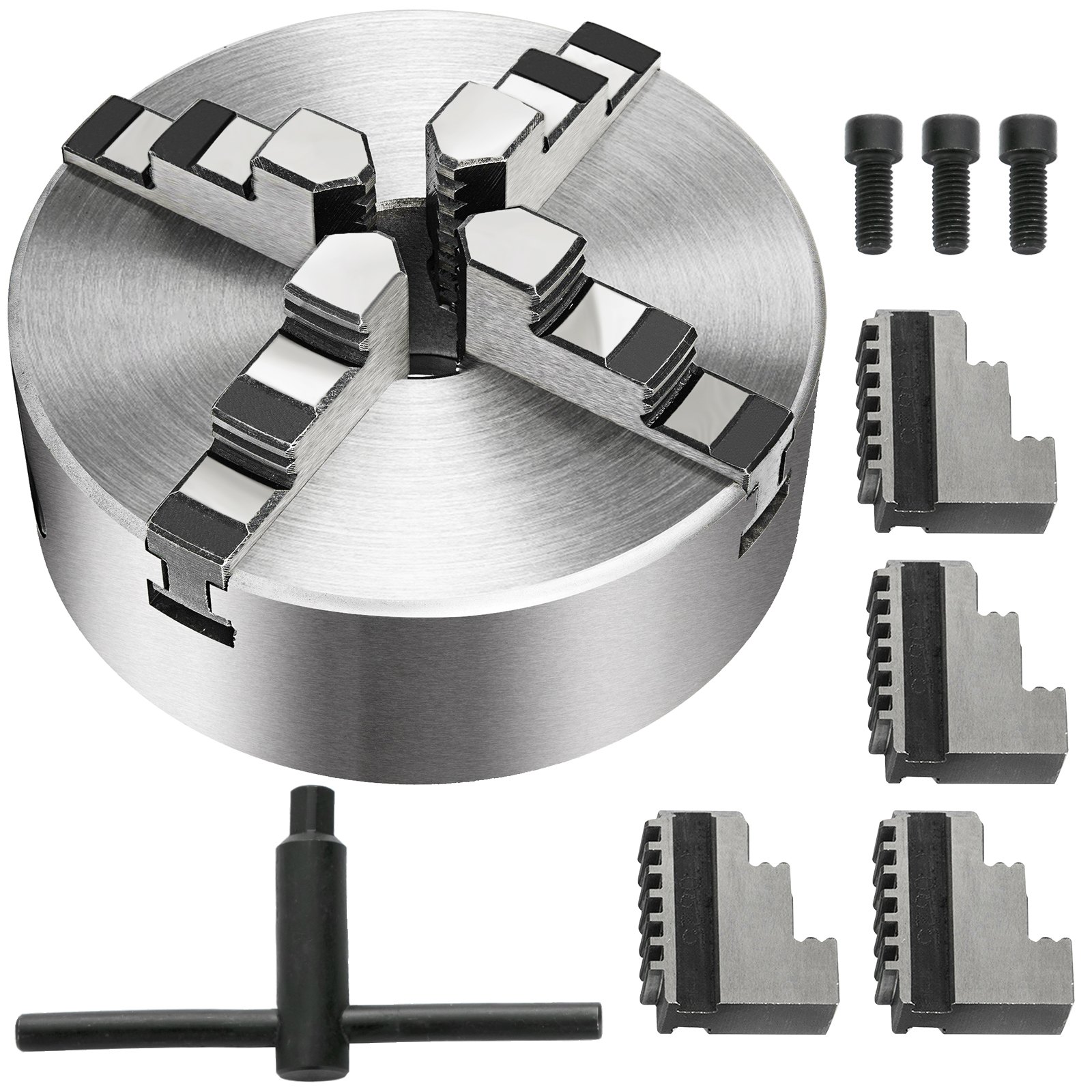 VEVOR Lathe Chuck 6 inch /160mm 4 Jaws Self Centering & Reversible Jaw