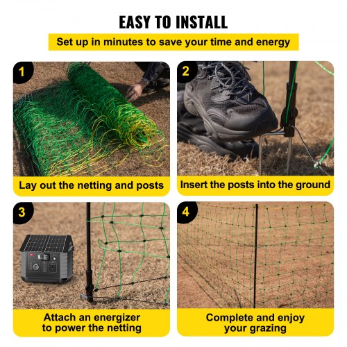 VEVOR Electric Netting Fence Kit Sheep Fencing 42.5