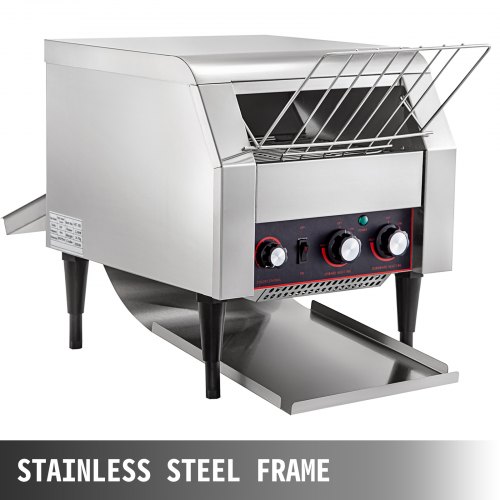 VEVOR 300 slices/h Commercial Toaster Conveyor , Heavy Duty Stainless