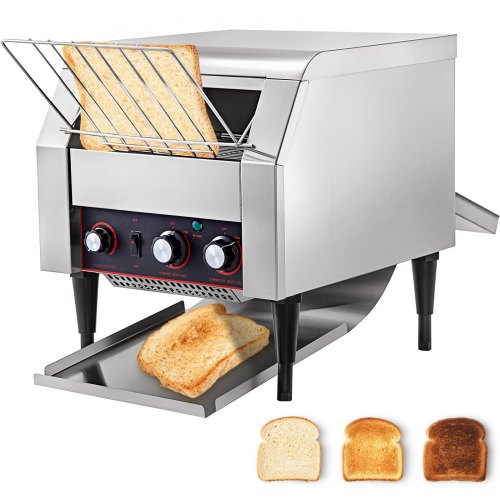 VEVOR 300 Slices/Hour Commercial Conveyor Toaster,2200W Stainless Steel