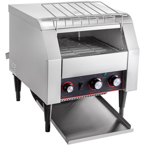 VEVOR 450 Slices/Hour Commercial Toaster, 2600W Commercial Conveyor Toaster, 110V Heavy Duty