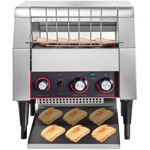 VEVOR 450 Slices/Hour Commercial Toaster, 2600W Commercial Conveyor