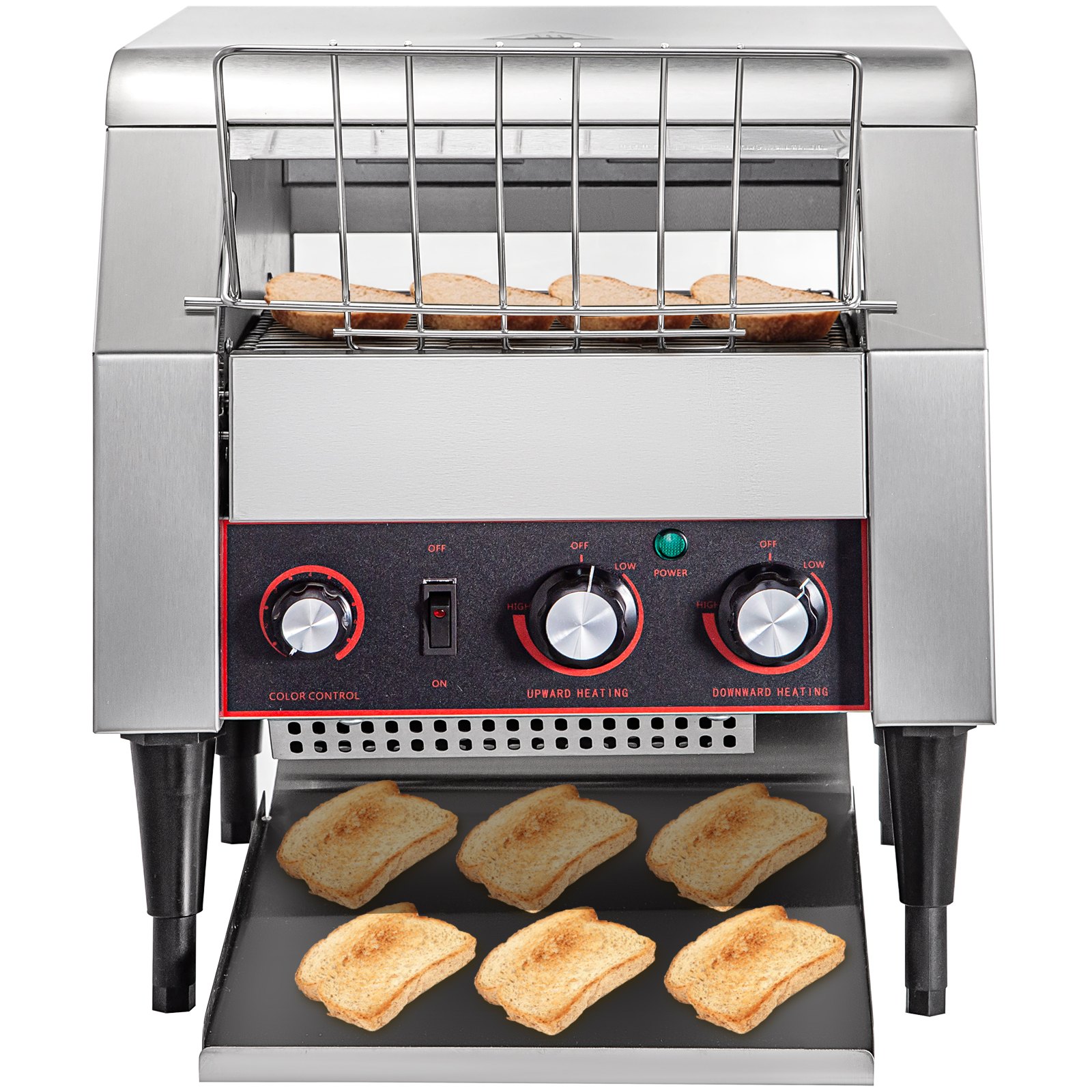 VEVOR 450 Slices/Hour Commercial Toaster, 2600W Commercial Conveyor