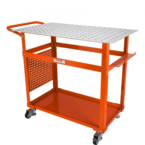 Welding cart with on sale folding table