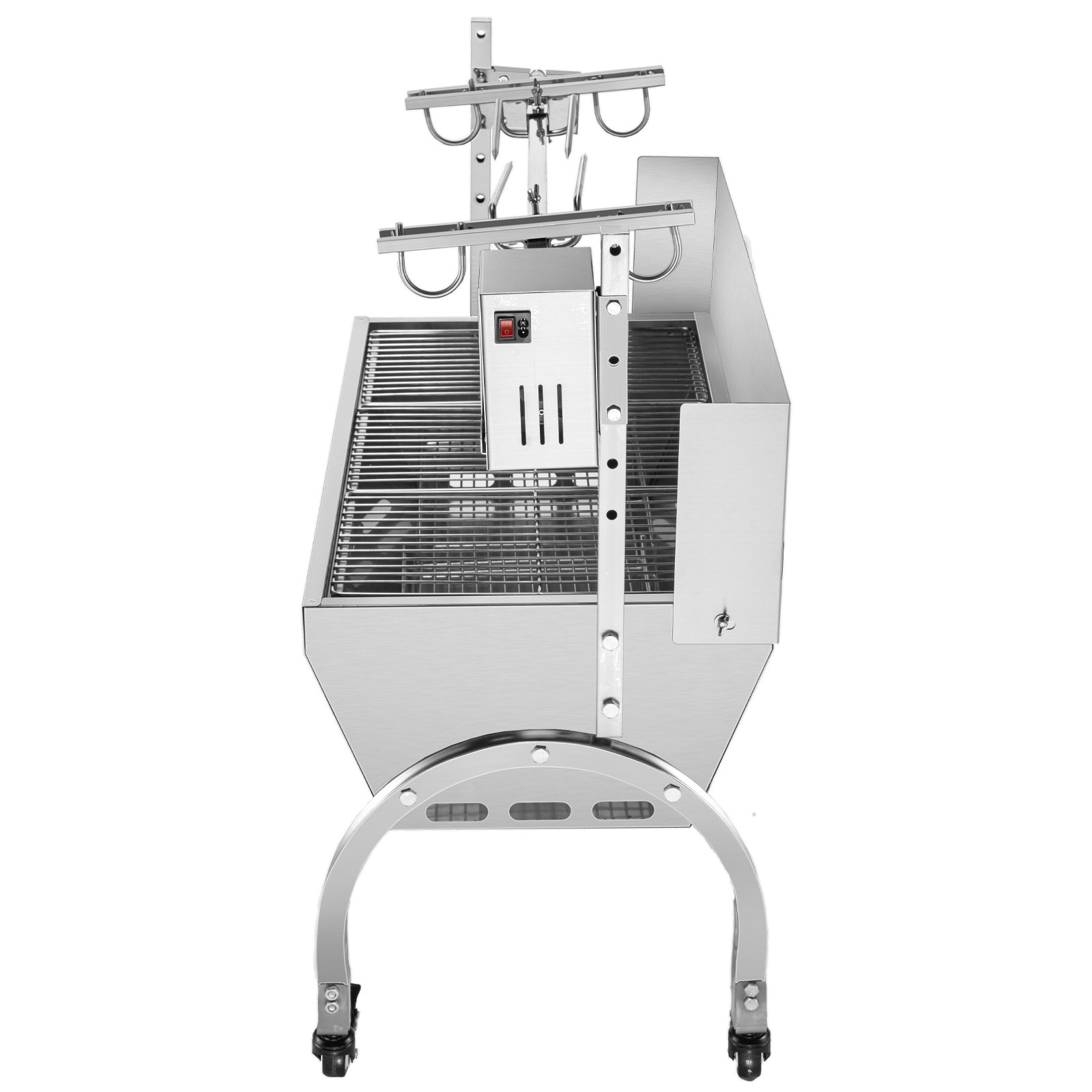 VEVOR 88 LBS Rotisserie Grill Roaster with Wind Deflector, 45W BBQ