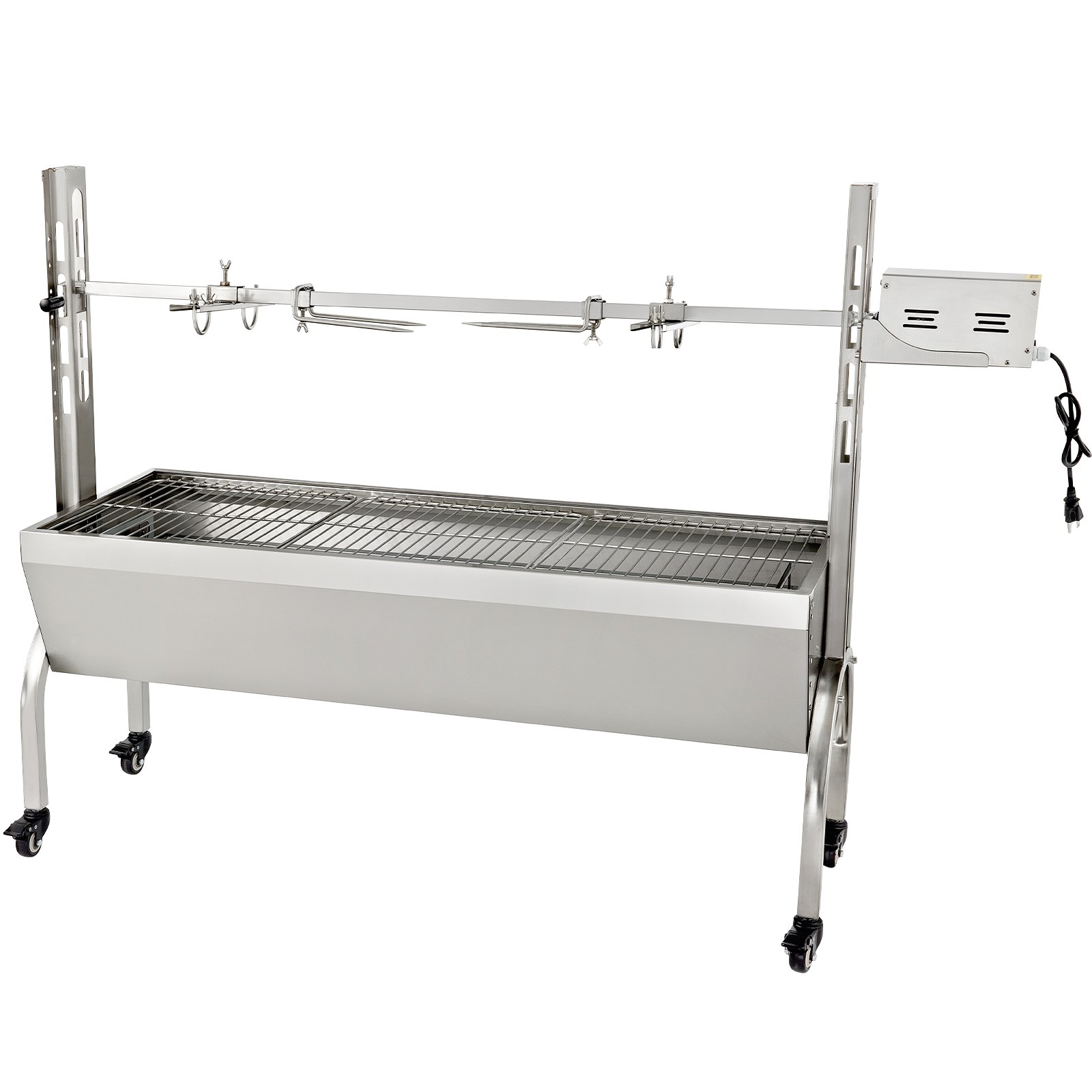 VEVOR 132 LBS Rotisserie Grill Roaster, 40W BBQ Small Pig Lamb Rotisserie Roaster, 50 Inch