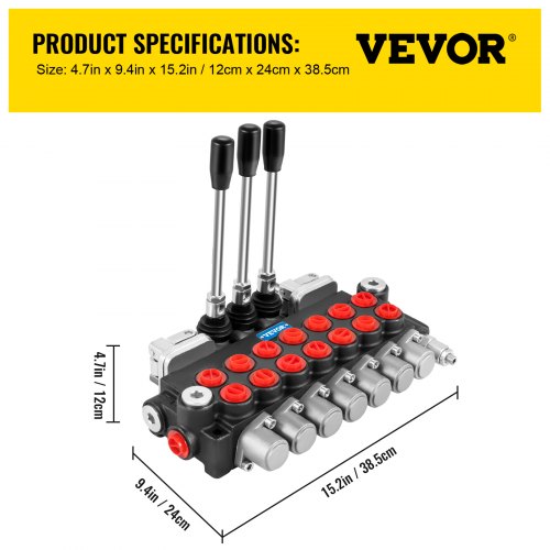 VEVOR Hydraulic Directional Control Valve, 7 Spool Hydraulic Spool