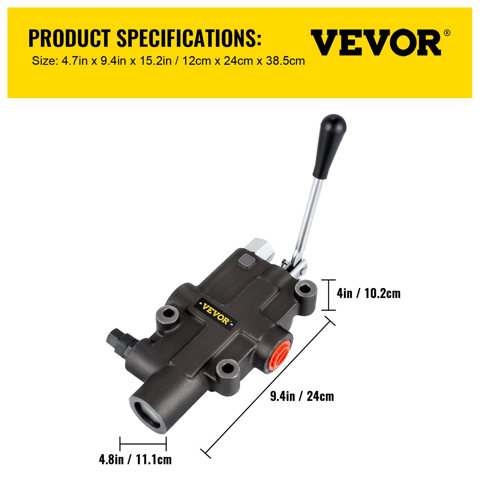 VEVOR Hydraulic Directional Control Valve, 1 Spool Hydraulic Spool