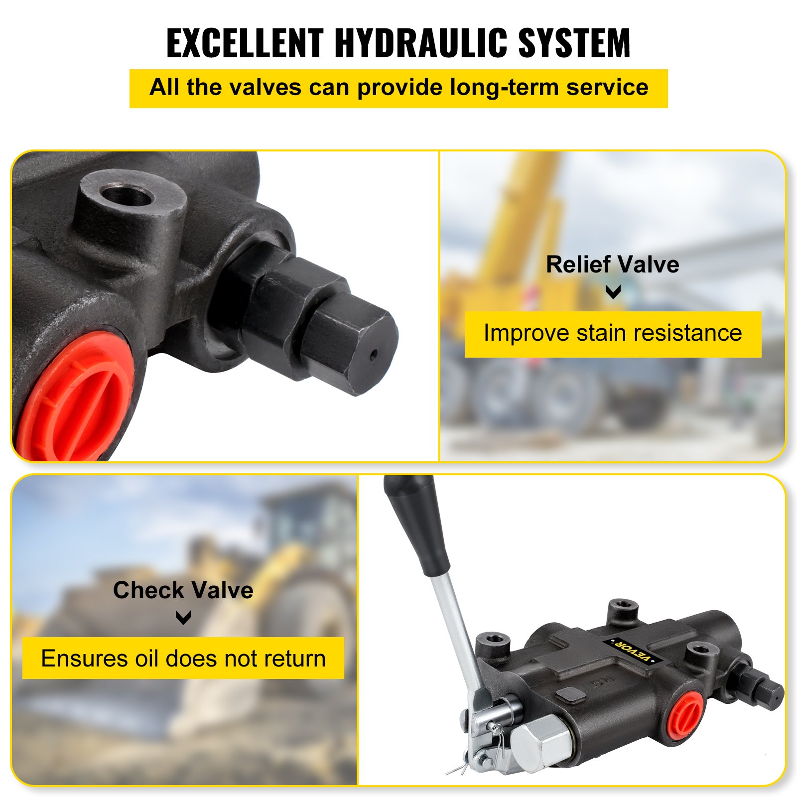 VEVOR Hydraulic Directional Control Valve, 1 Spool Hydraulic Spool