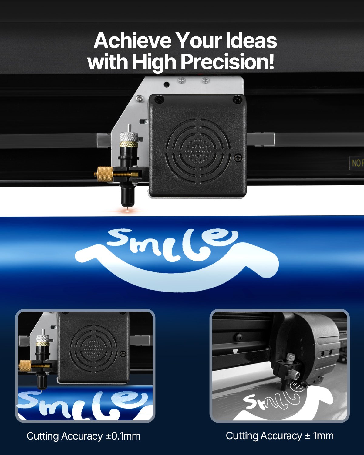 VEVOR Vinyl Cutter Machine, Upgraded 28 Inch Paper Feed Cutting Plotter Bundle, Adjustable Force
