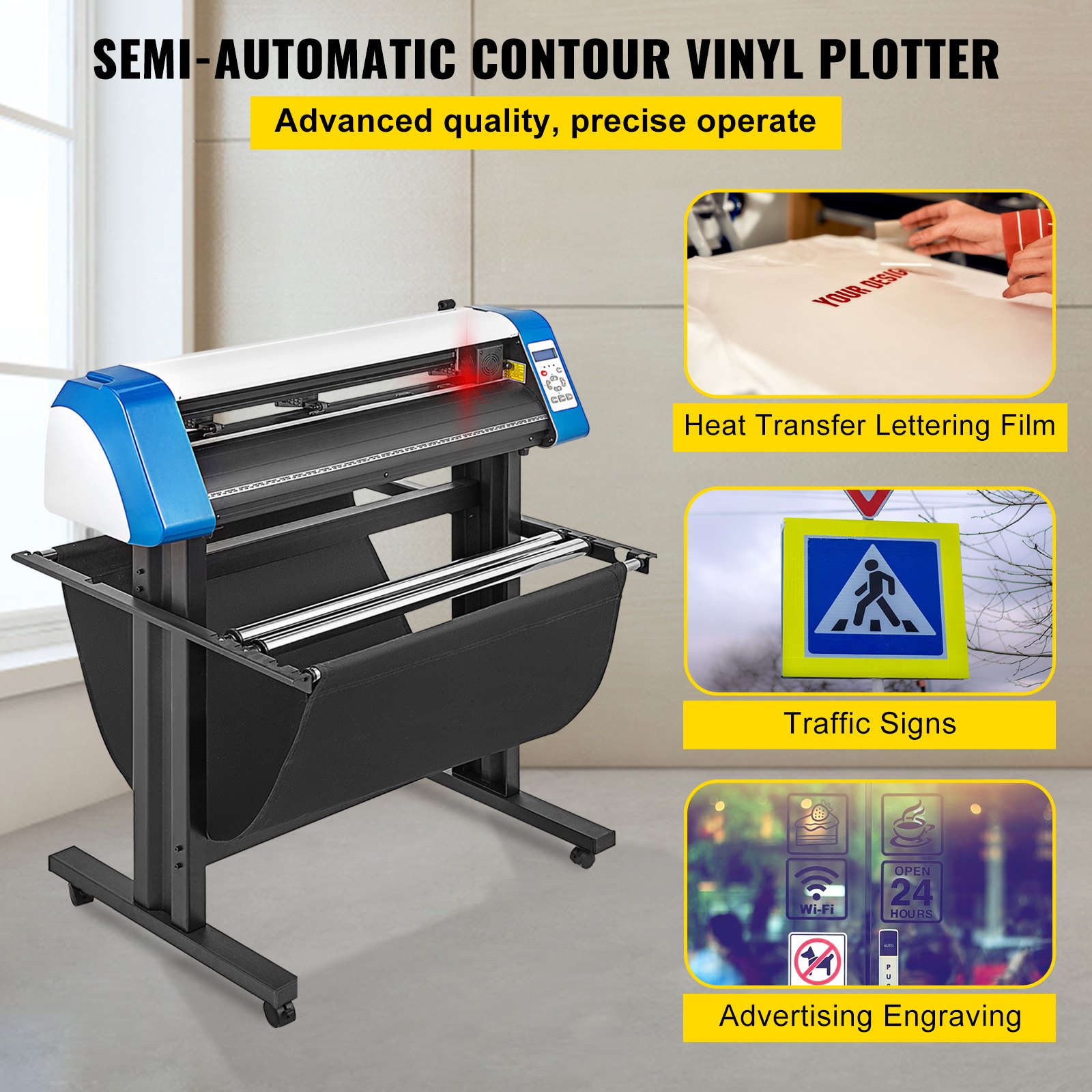 VEVOR Vinyl Cutter 34 Inch Vinyl Cutter Machine SemiAutomatic DIY