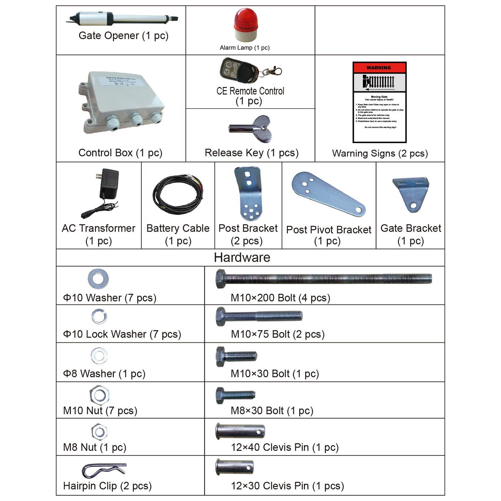 VEVOR VEVOR Electric Gate Opener Single Swing Gate Opener 16mm/s Speed