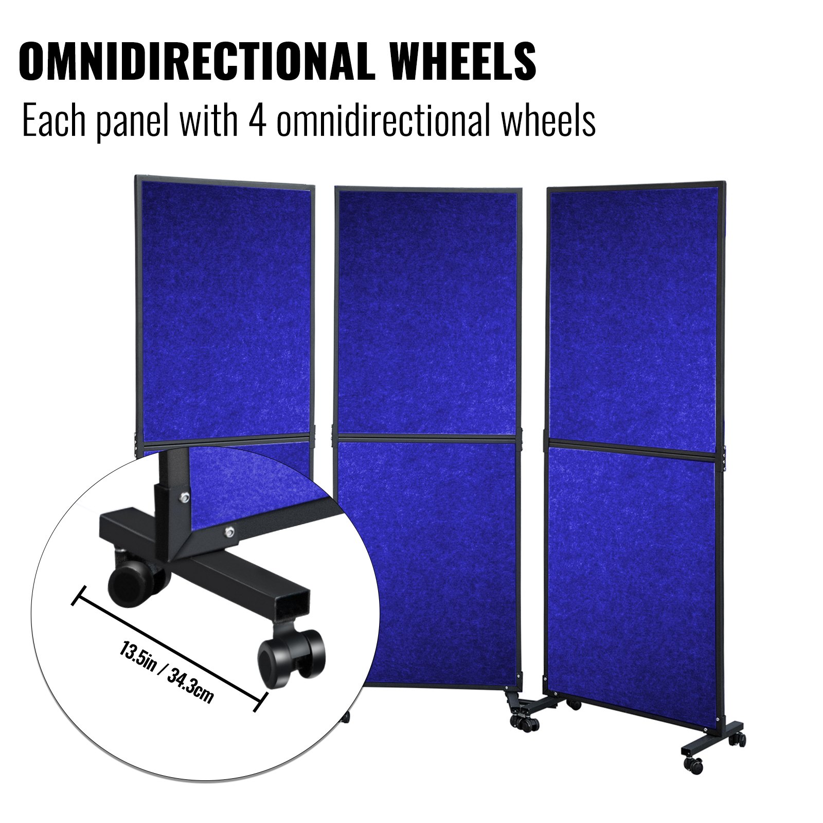 Vevor Acoustic Room Divider Office Partition Panel 72" X 66" 3 Pack In