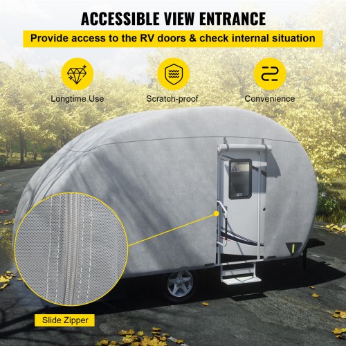 Vevor Teardrop Trailer Cover Teardrop Camper Cover Fit For 10 12 Ft