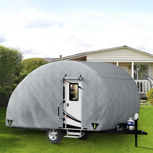 VEVOR Teardrop Trailer Cover, Fit for 16' 18' Trailers, Upgraded Non