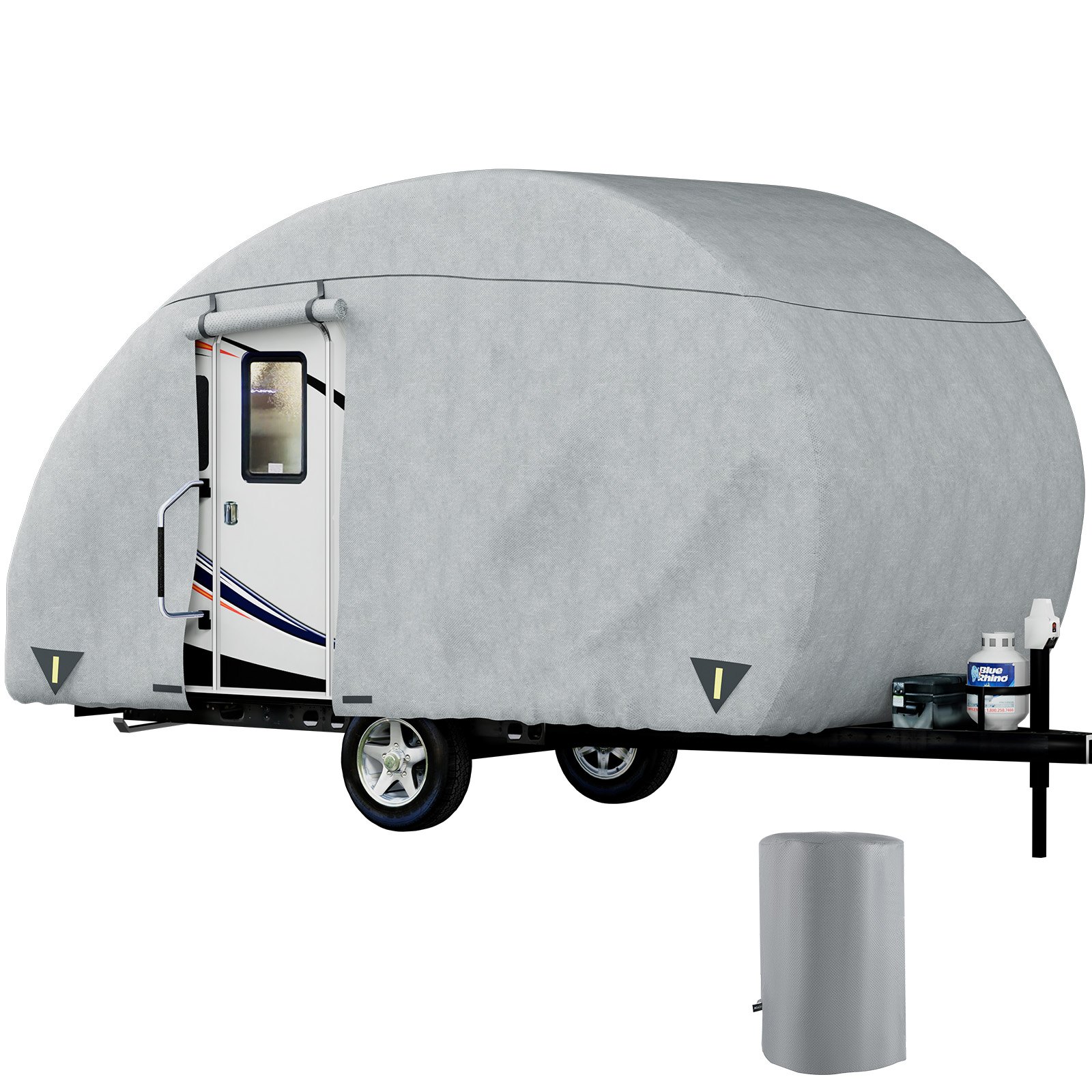 VEVOR Teardrop Trailer Cover, Fit for 16' 18' Trailers, Upgraded Non