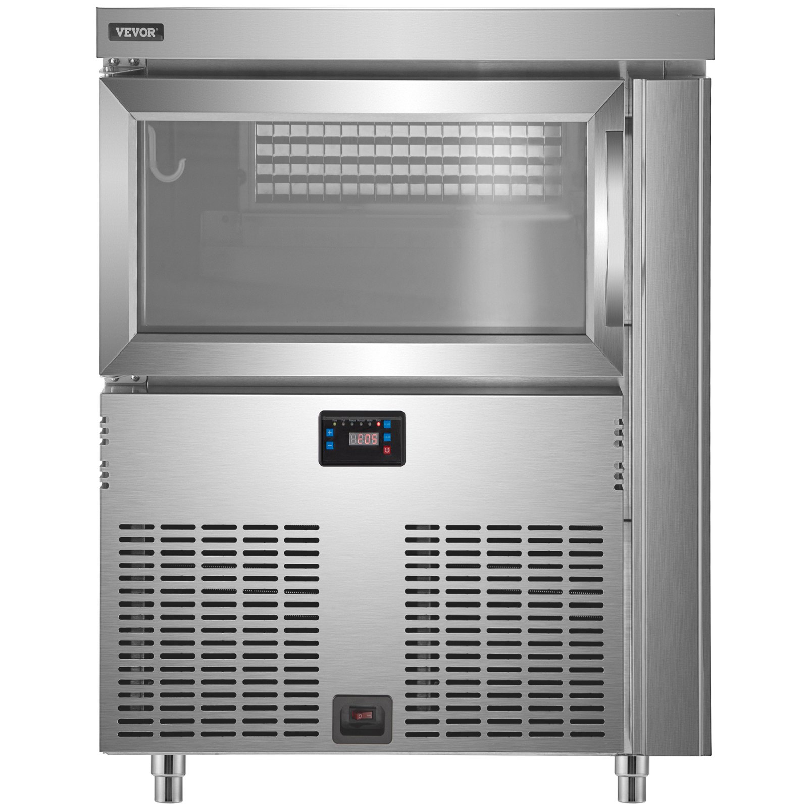 VEVOR Commercial Ice Maker, 300LB/24H Commercial Ice Machine, Stainless