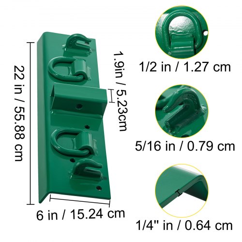 VEVOR Tractor Bolt on Hooks, 1/4" Compact Bolt on Grab Hooks, Max 4700LBS G70 Bolt on