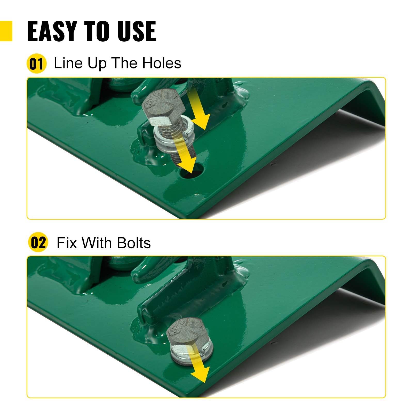 VEVOR Tractor Bolt on Hooks, 1/4" Compact Bolt on Grab Hooks, Max
