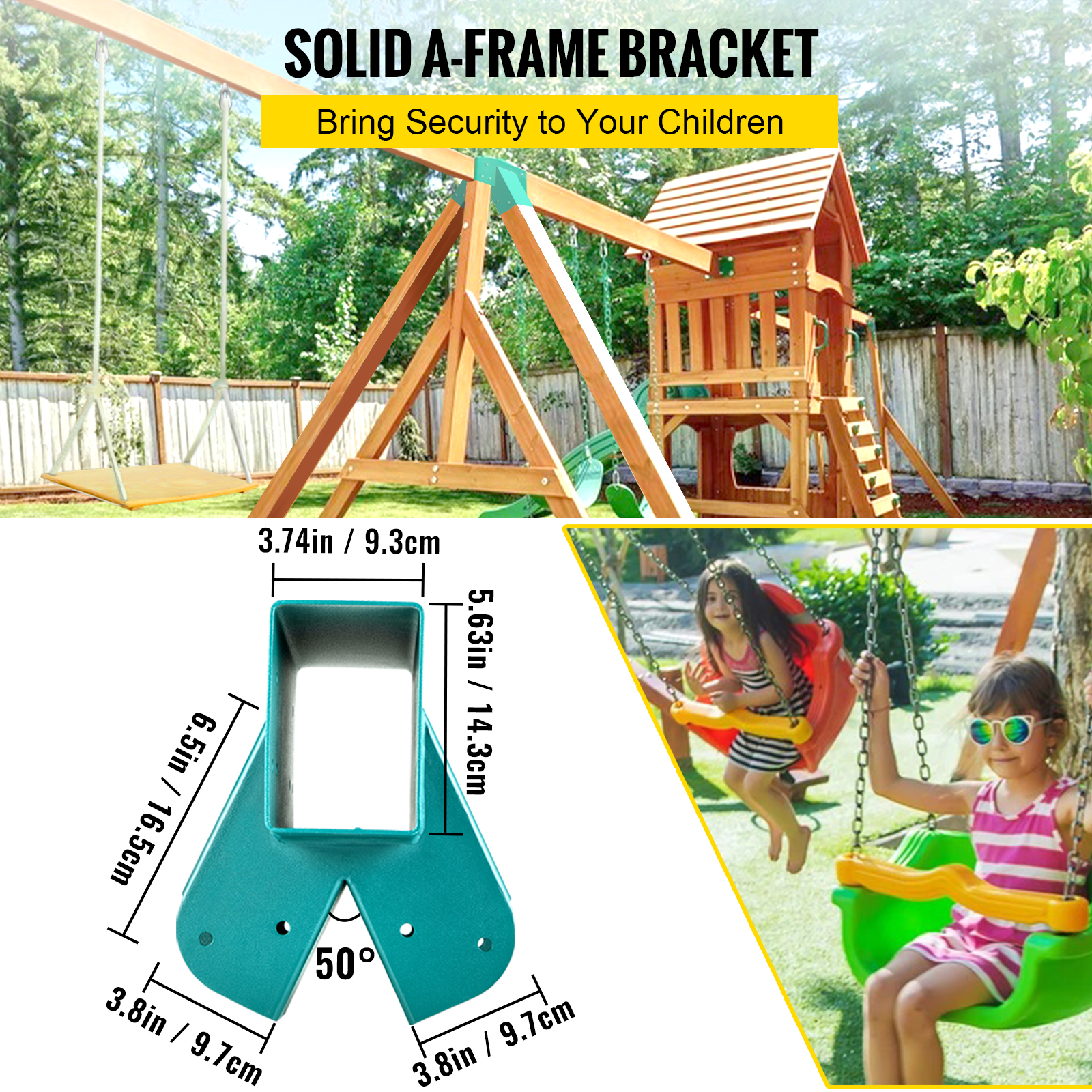 Vevor Swing Set Bracket 12 Swing Bracket A Frame Construction Swing Set Hardware Iron Material