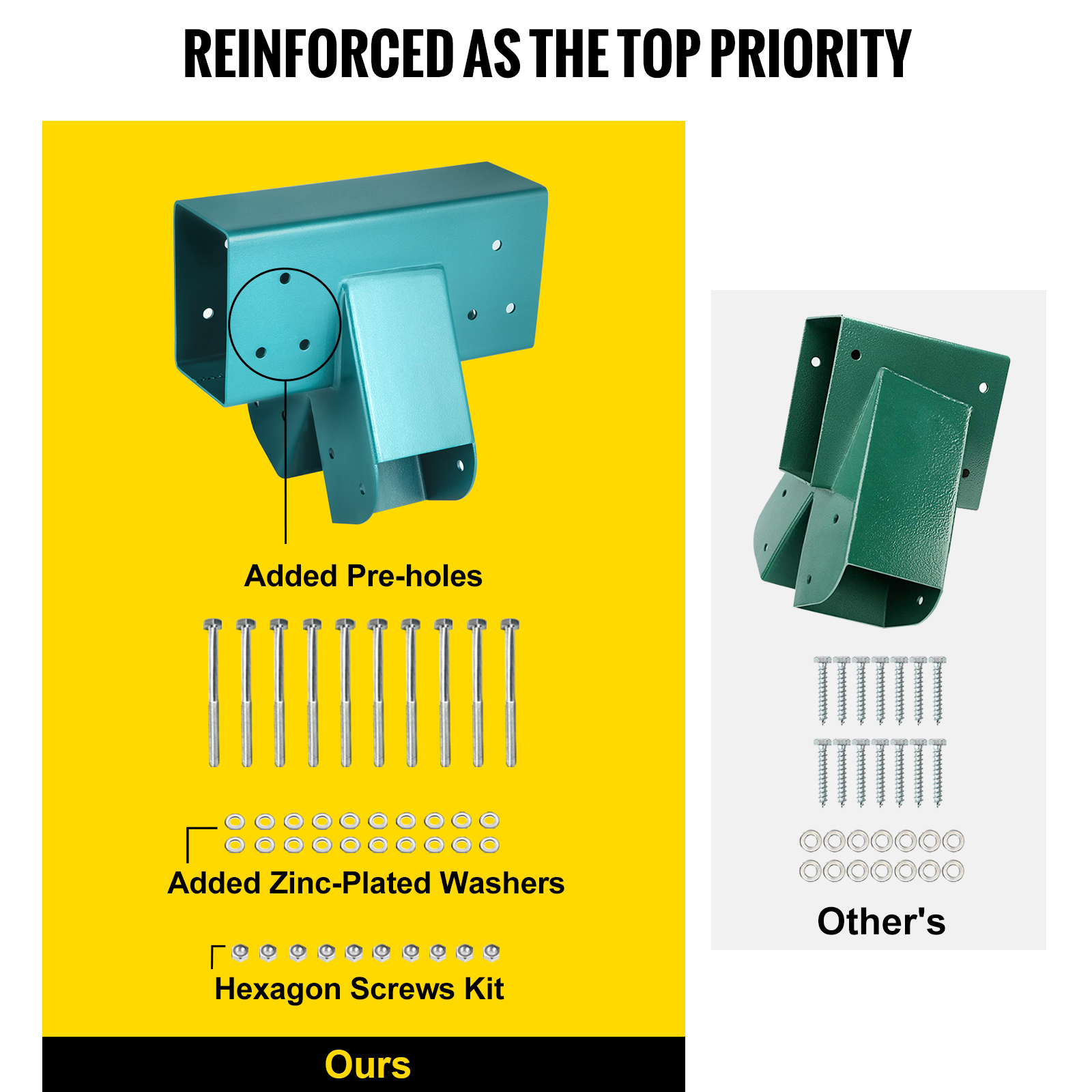 VEVOR Swing Set Bracket 12" Swing Bracket AFrame Construction Swing