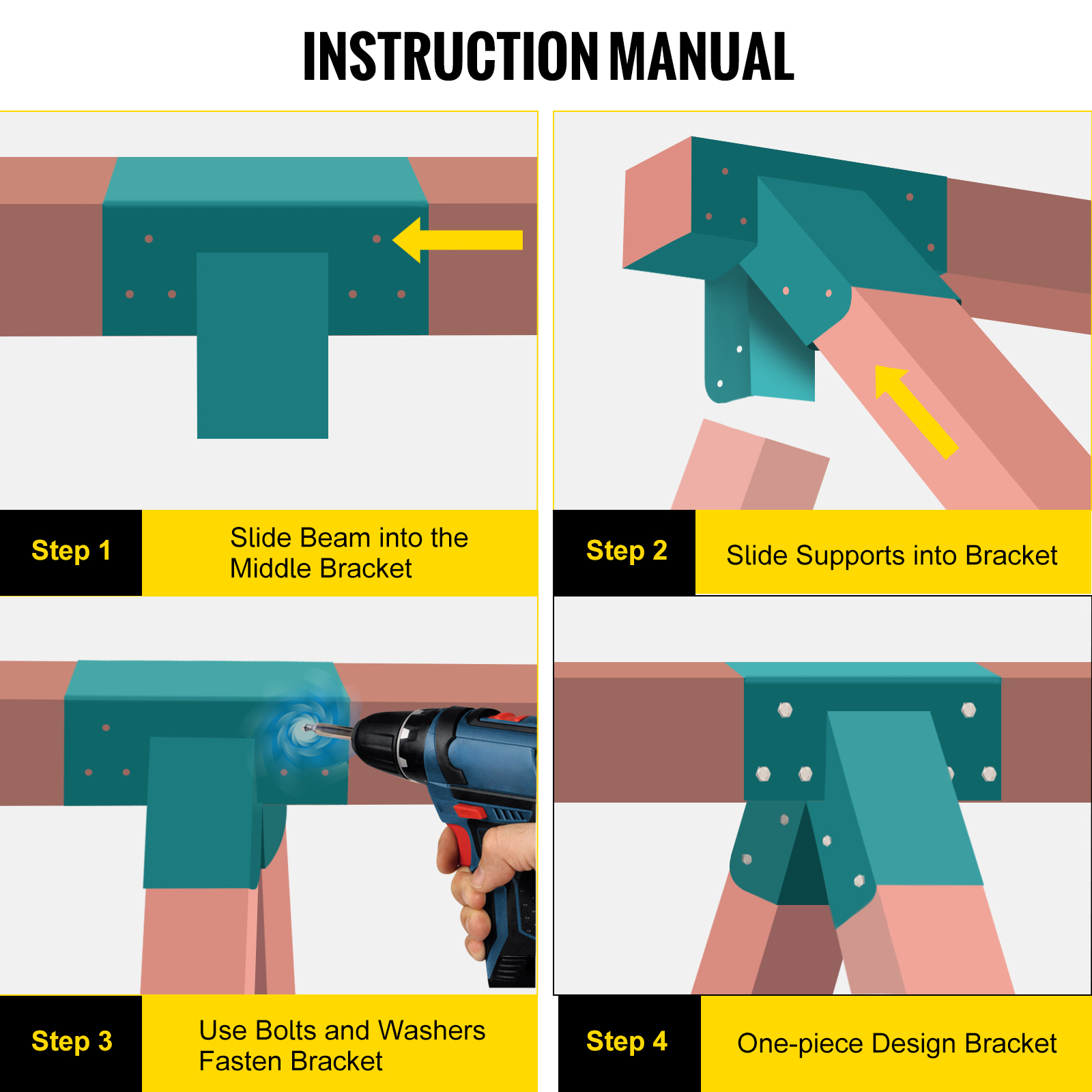 VEVOR Swing Set Bracket 12" Swing Bracket AFrame Construction Swing
