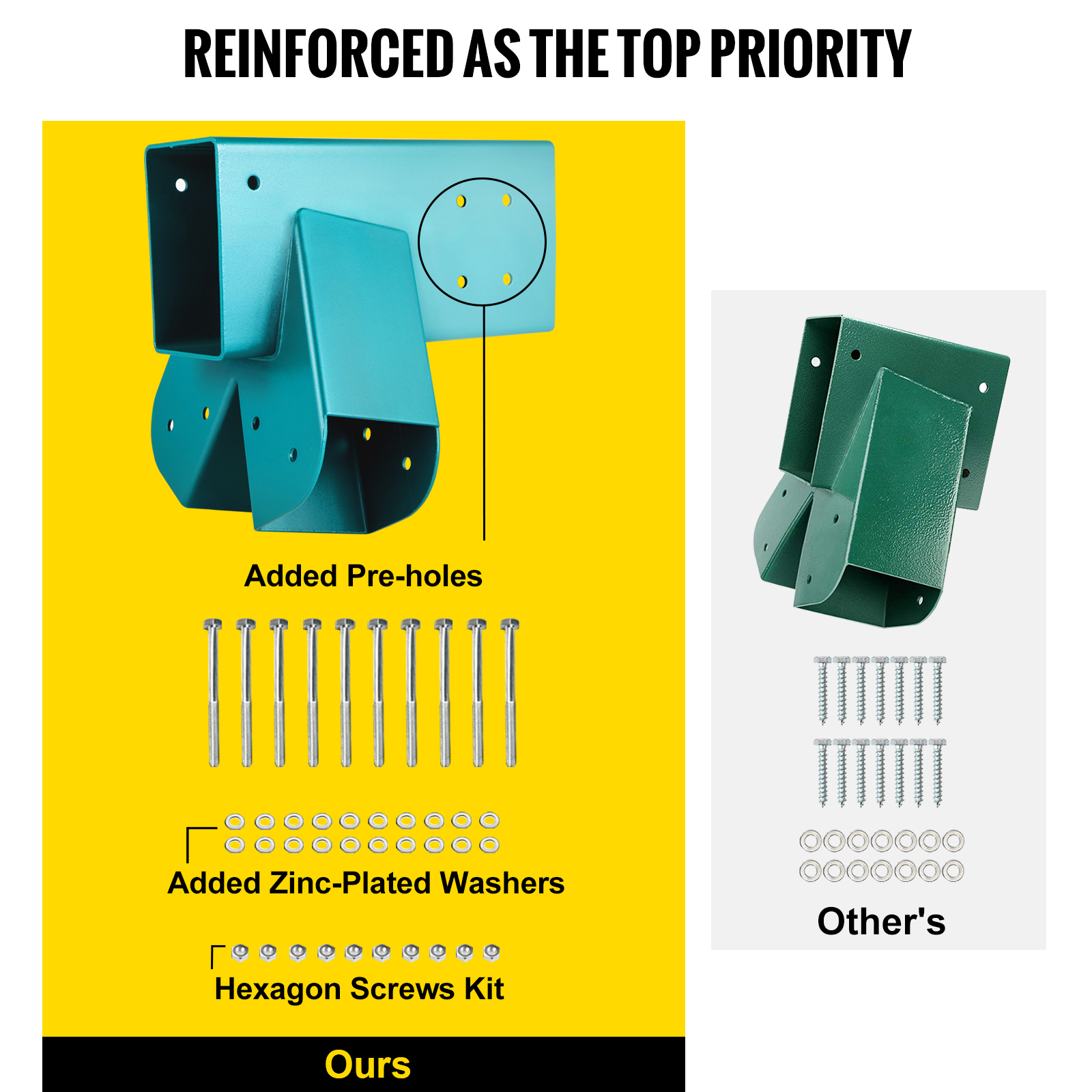 VEVOR Swing Set Bracket 12" Swing Bracket AFrame Construction Swing