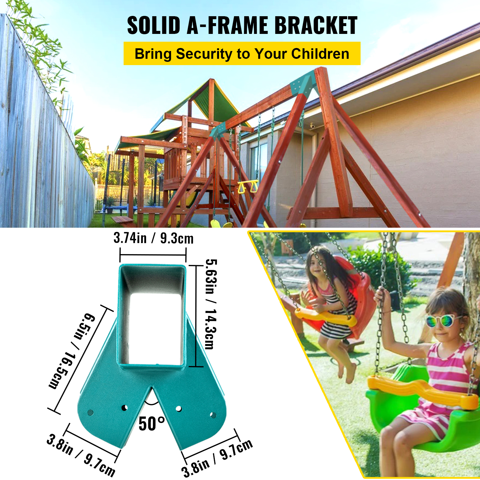 VEVOR Swing Set Bracket 12" Swing Bracket AFrame Construction Swing