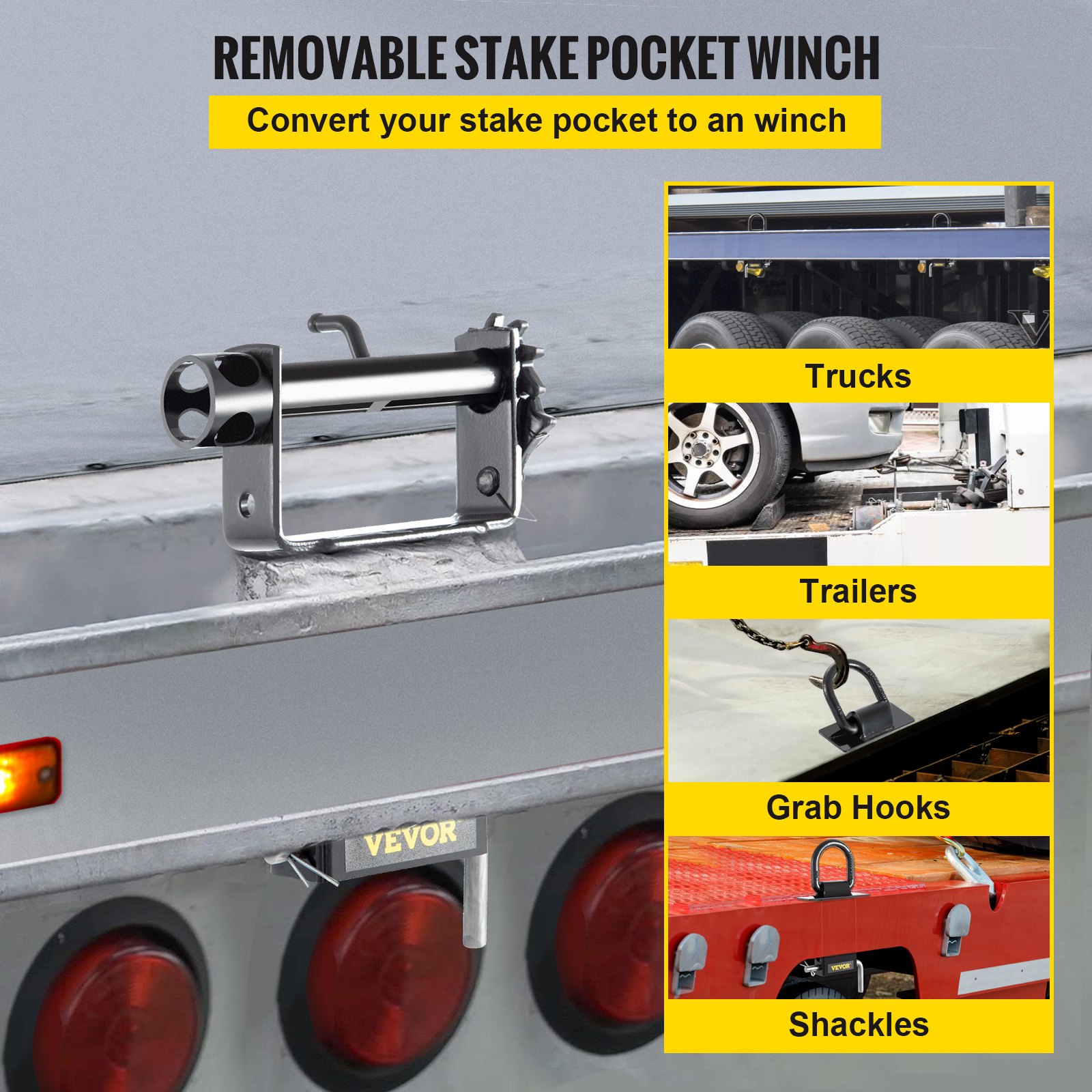 4Pcs Trailer Stake Pocket Winch Heavy Duty Trailer Stake Pocket Winch - View #5