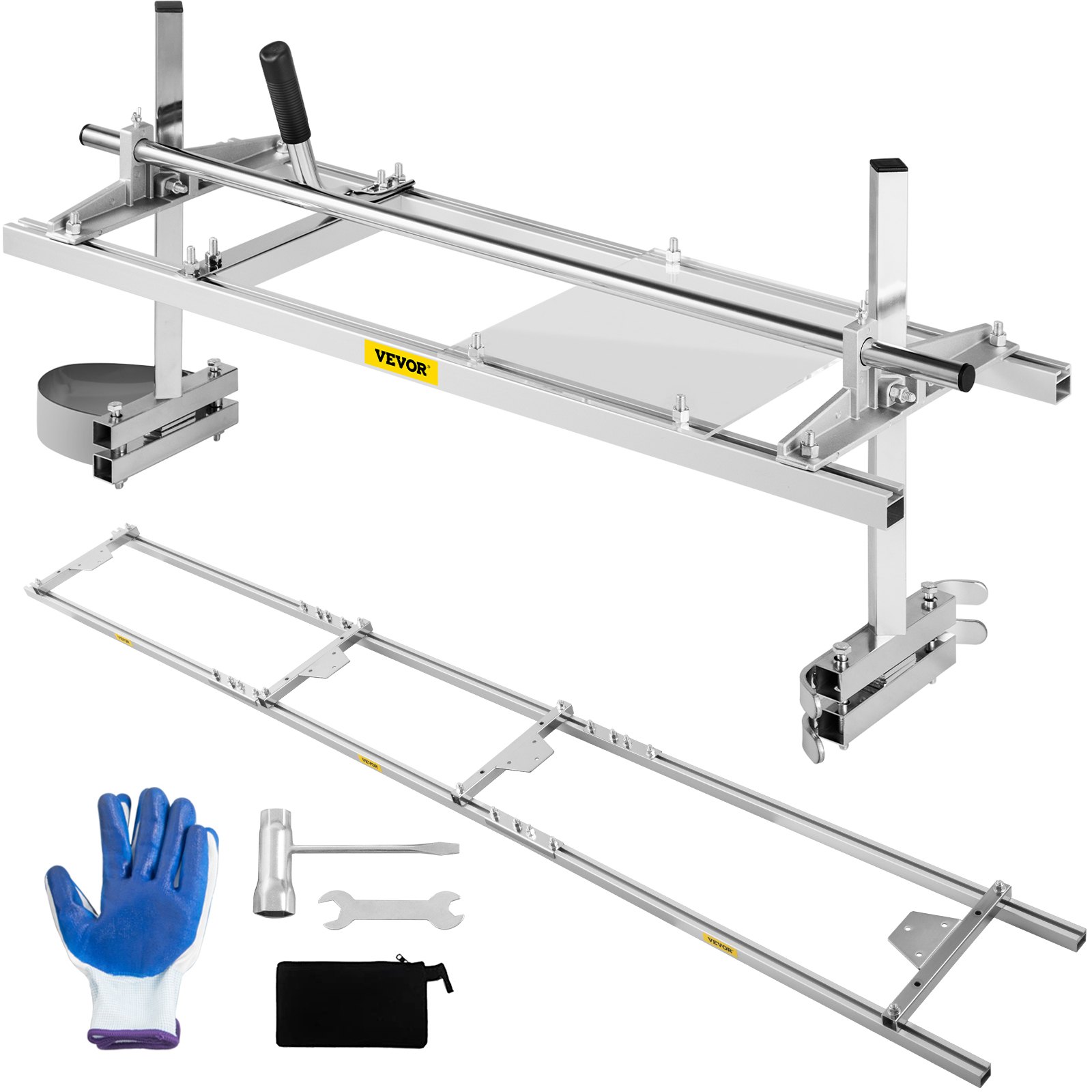 Chainsaw mill 36" Inch Planking Milling Bar 14" to 36" w/ Rail Guide Ladder Sets VEVOR US