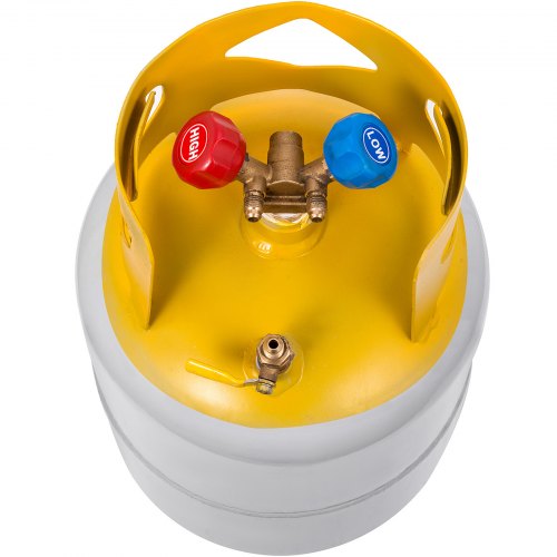 VEVOR Refrigerant Recovery Tank, 30 LBS Capacity, YValve Liquid/Vapor