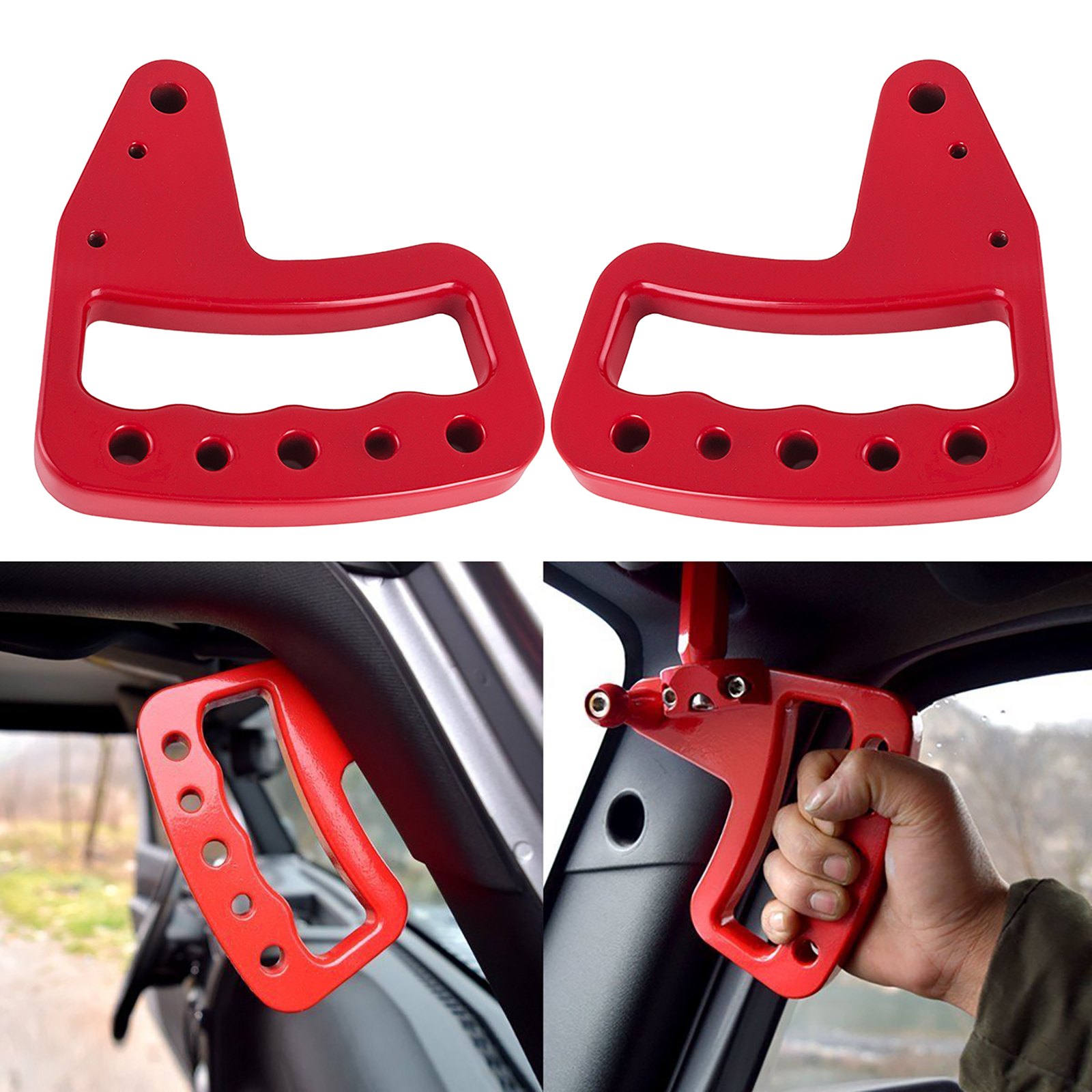 VEVOR Grab Handles 4X Front Rear Bar Grab Handles for Jeep JK Wrangler