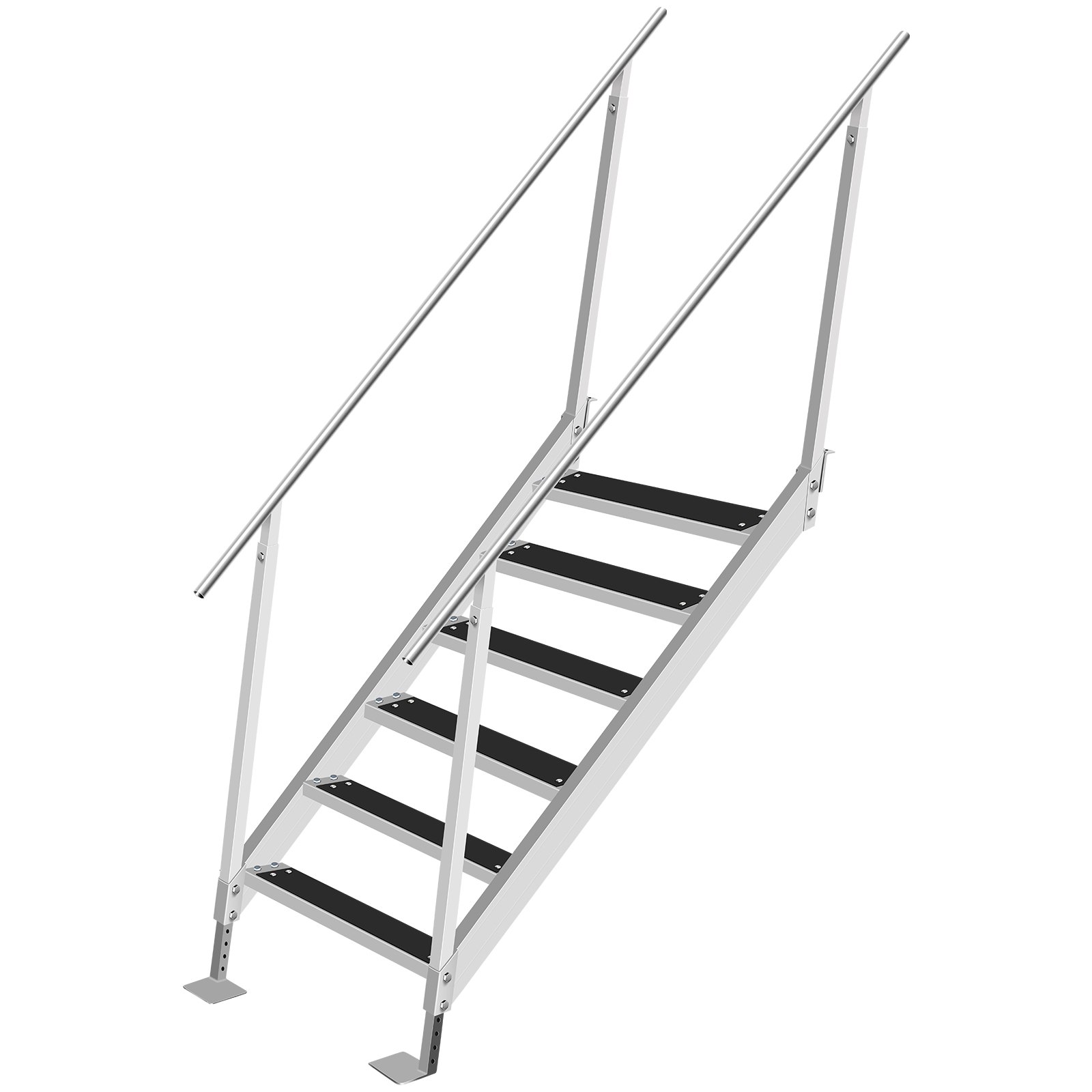 VEVOR Dock Ladder with Rubber Mat, Dock Steps 30"39" Adjustable Height